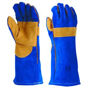 Blue Pakistani welding gloves