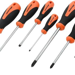 8pc (4Phillips+4flat) rubber-handle screwdrivers