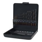1-10mm 19pc HSS black bit set metal case